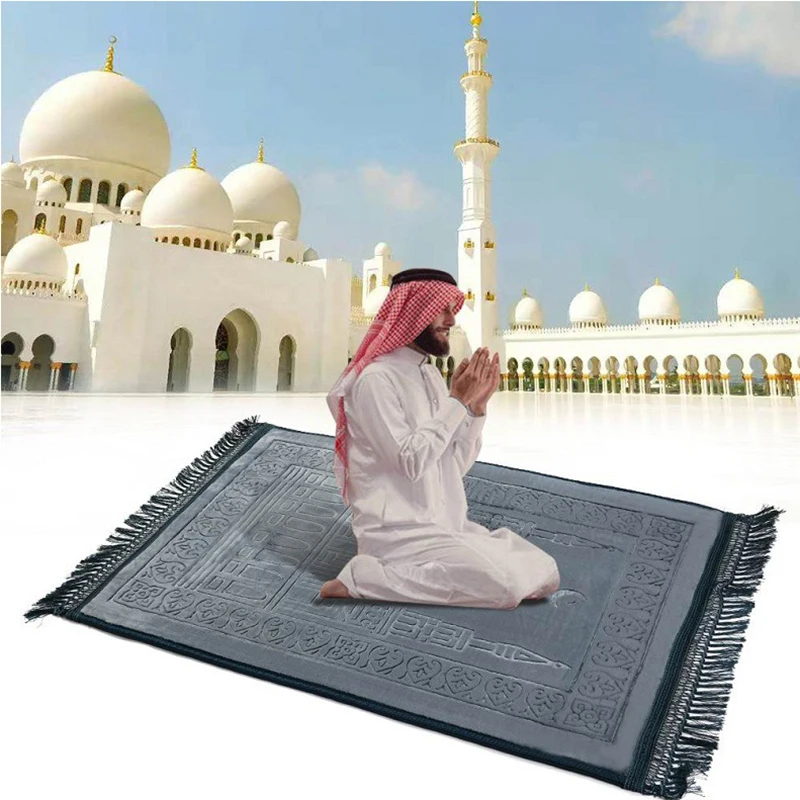 

VIP Thick Soft Muslim Islamic Prayer Mat Salat Musallah Prayer Rug tapis de priere islam Sajadah Praying Rug Carpet gebedskleed