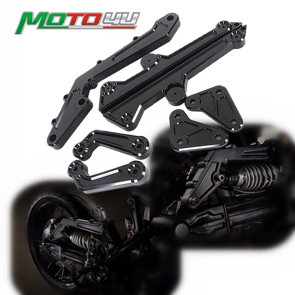 For BMW K75 K100 K1100 7075 Aluminum 340mm Universal Rear Swing Arm Rocker Bracket High Quality Motorcycle Accessories Full Set