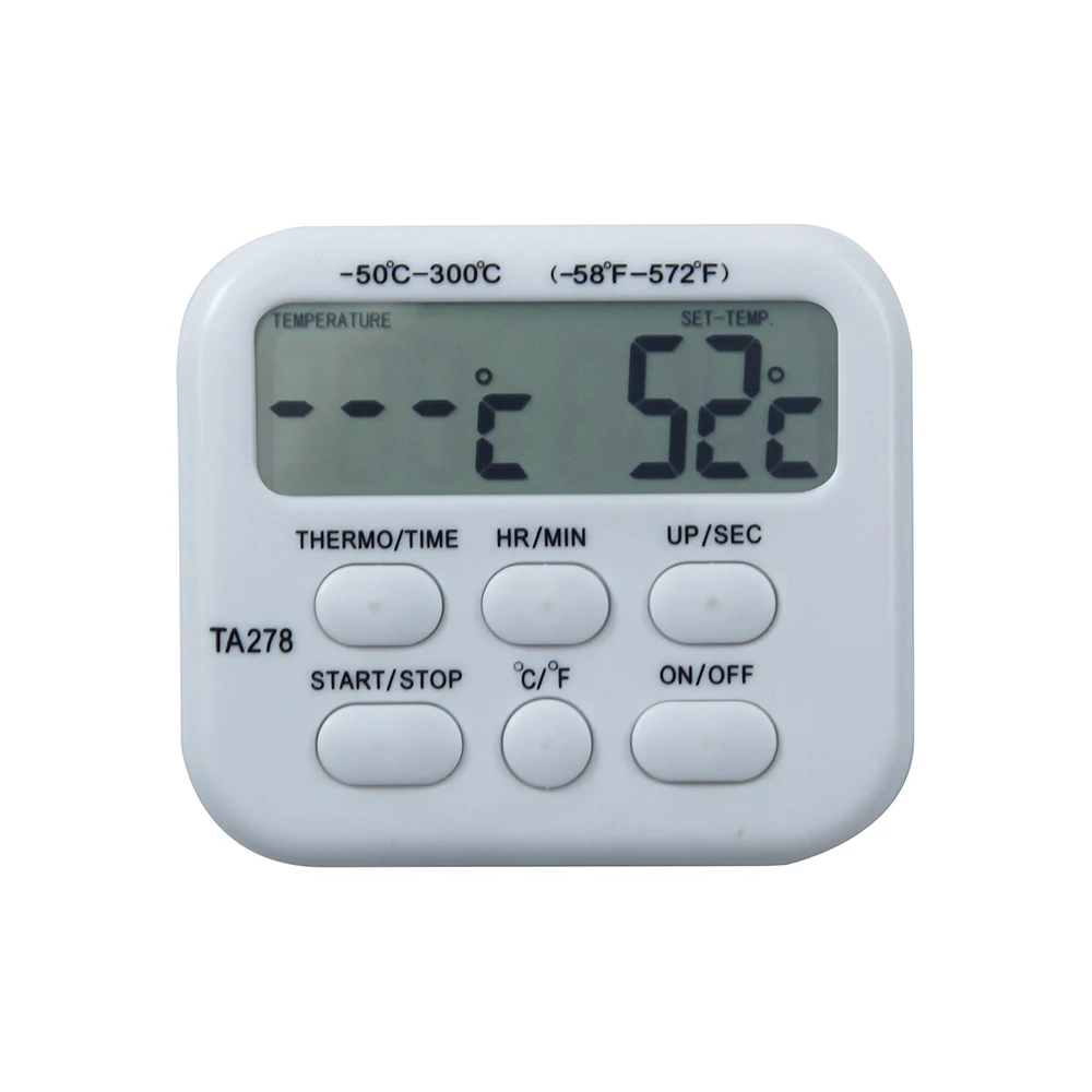 Digital Kitchen Thermometer Stainless Steel Probe Meat BBQ Food Temperature Barbecue Cooking Tools Alarm TA278