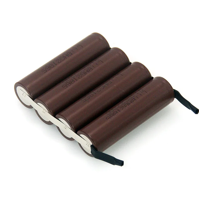 3.7V 1S 12000MAh HG2แบตเตอรี่ลิเธียมไฟLEDตกปลาลำโพงบลูทูธ4.2Vบัดกรีนิกเกิลแผ่นDIYแบตเตอรี่