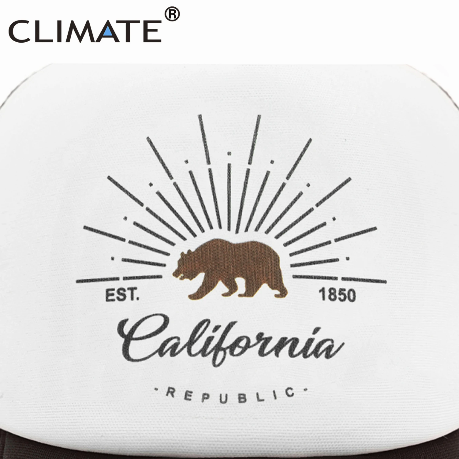 CLIMATE California Trucker Cap Bear California Republic Flag Caps Men Women Hip Hop Funny Hat Baseball Cap Cool Summer Mesh Cap