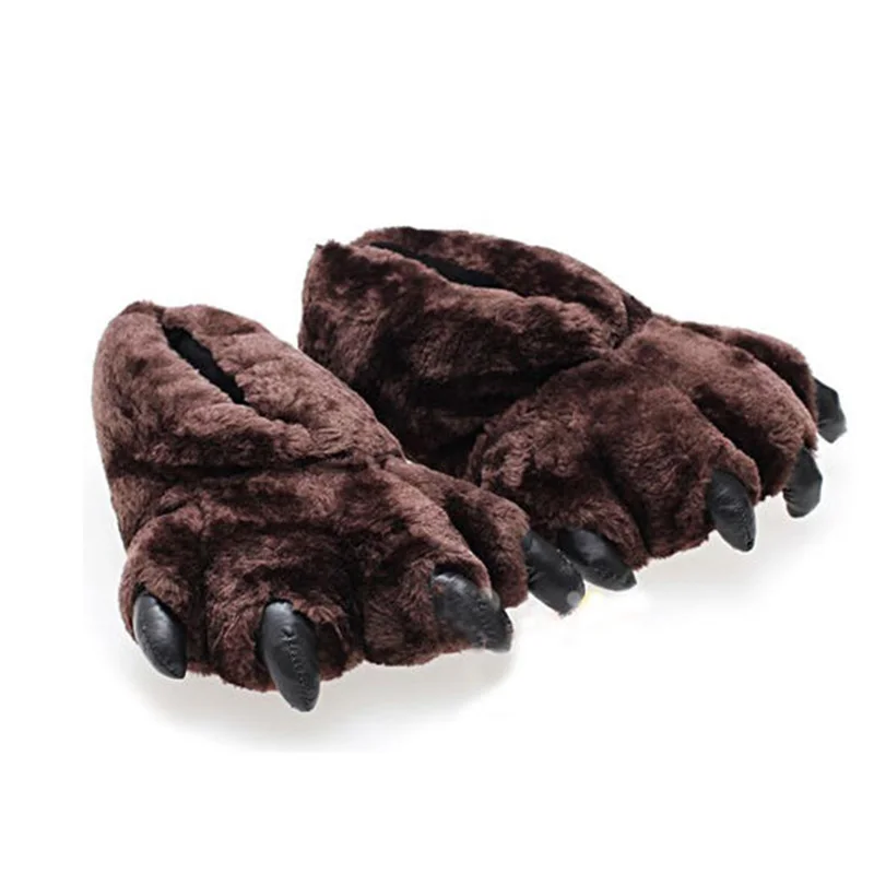 Rainbow Designer Claw Slippers For Women Men Black Bear Foot Shoes Woman Funny Animal Fuzzy Booties Slipper House Cosplay Shoes