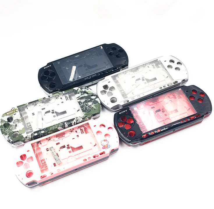 For PSP3000 Console Limited Housing Shell PSP 3000 Game Console Replacement Full Cover Case With Buttons Kit Pink