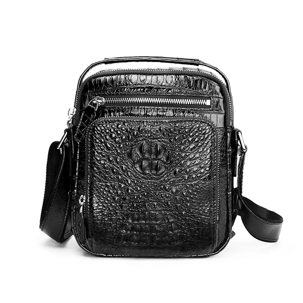 dulilu crocodile  Single shoulder bag  male  crocodile  Inclined shoulder bag  crocodile leather bag  male  Inclined shoulde