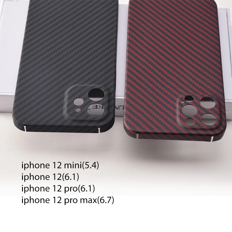 2021 New Iphone 12Mini 12pro 12Promax Aramid Carbon Fiber Phone Case  Business Lens All-Inclusive Fine Hole Version Cover Shell