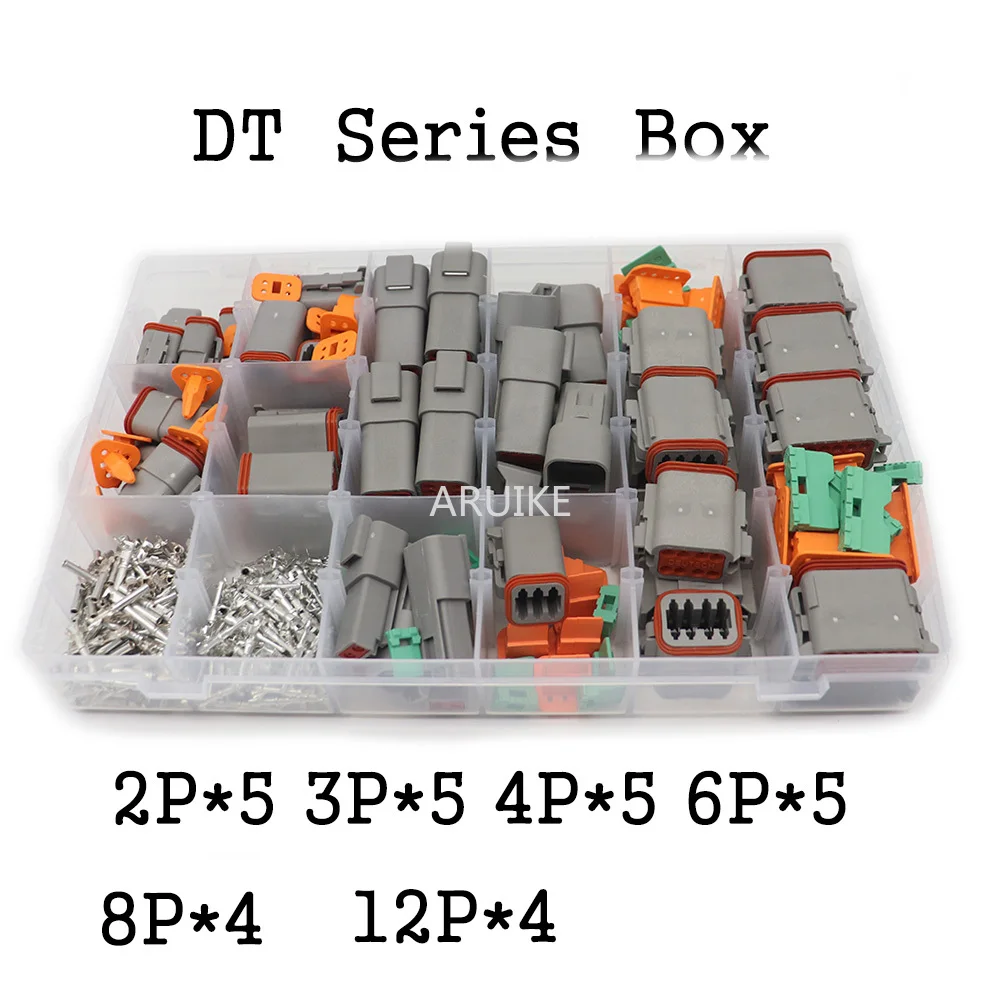 366 Pcs Deutsch DT Auto Waterproof Electrical Wire Connector Plug Kits DT06-2S 3S 4S 6S 8S 12S/DT04-2P 3P 4P 6P 8P 12P