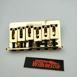 Wilkinson Electric Guitar Fixed Bridge String Thru Bridge Steg Tailpiece string spacing 10.5mm WOF01 Gold