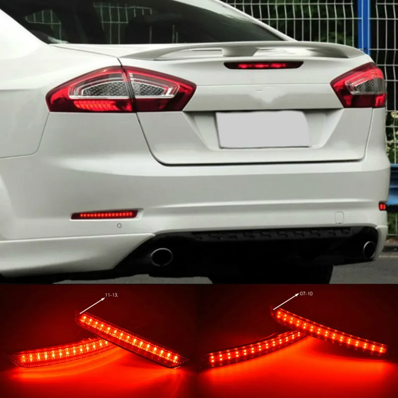 

2PCS LED Reflector driving lights For Ford Mondeo 2007-2013 Brake Lights rear bumper lamp Turning Signal light