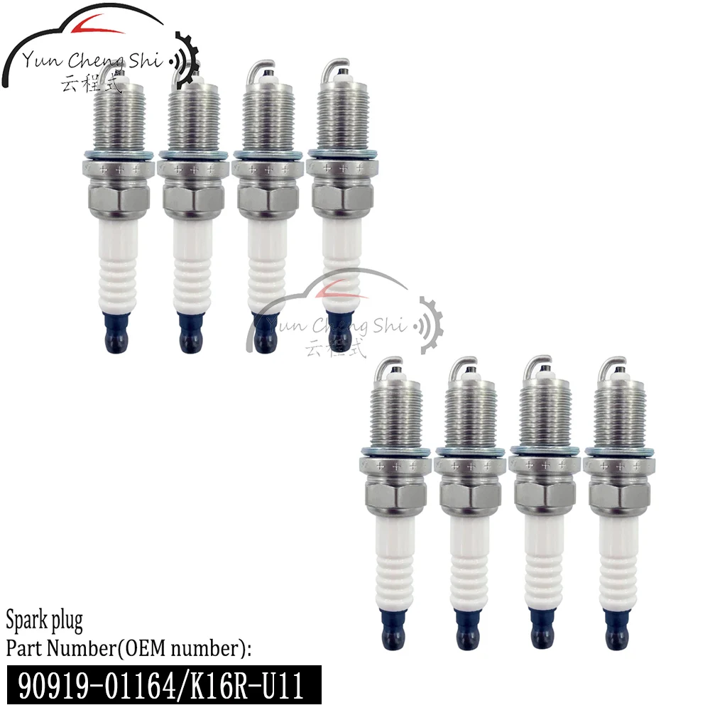 10 Pcs/Lot Spark Plugs 90919-01164 K16R-U11 For Toyota YARIS VIOS CELICA COROLLA AVENSIS RAV4 CROWN PRADO TACOMA 4RUNNER