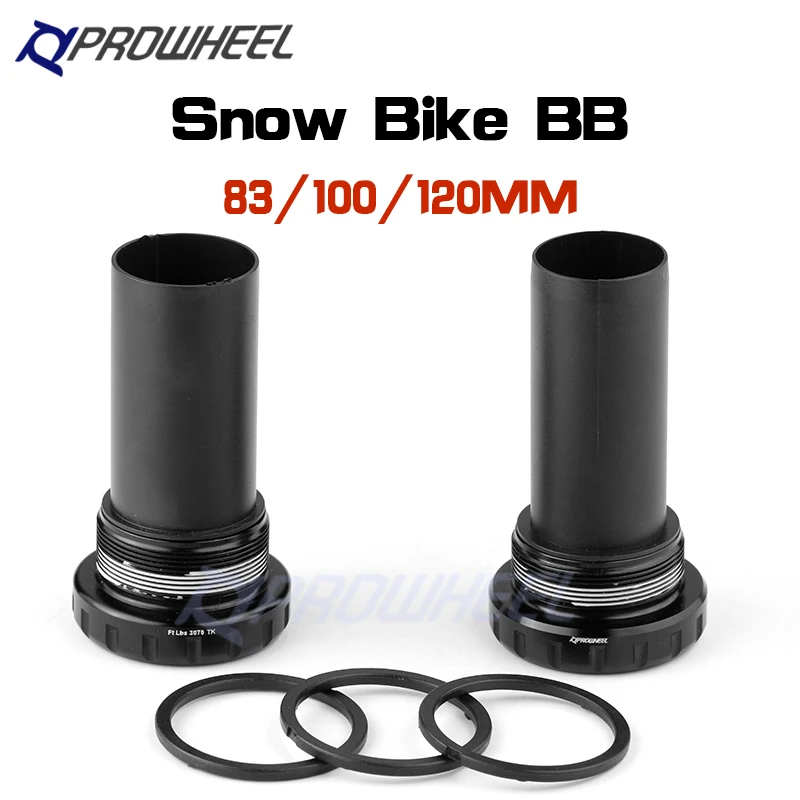 PROWHEEL Snow bicycle BB Fat bike Original axle threaded external bearing Bottom bracket BB 100/120mm Fat Bicycle Crankset Parts