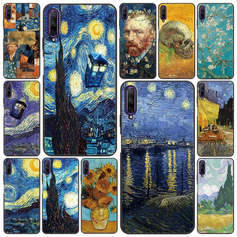 Van Gogh oil painting Phone Case For Huawei Y9A Y7A Y9S Y8S Y6S Y5P Y6P Y7P Y8P Y5 Lite Y6 Y7 2018 Y9 Prime 2019 Black Cover