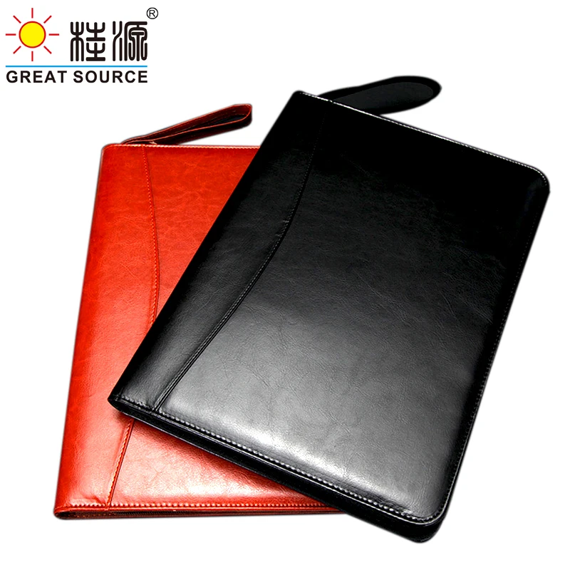 MQQ A4 Manager Comference Folder Key Manage Folder For A4 File Padfolio Leather Portfolio Organizer Office Zipper Bags(3PCS))