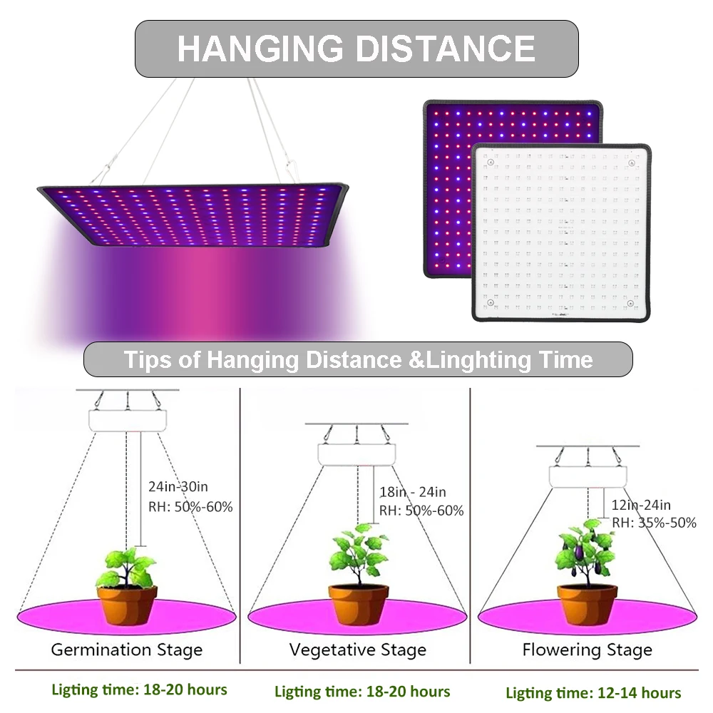 led horticole chambre de Culture  Lampe de croissance de plantes, 1000W, LED, spectre complet, Culture/serre intérieure de légumes, graines