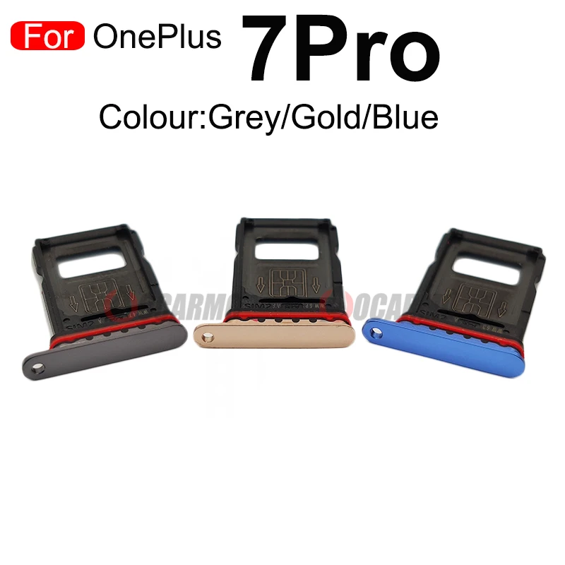 Single Dual SIM For OnePlus 7 Pro 7T 1+7 Nano Sim Card Holder Tray Slot Replacement Part