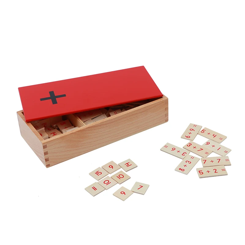 Houten Nummers Puzzel Box Kids Math Leren Speelgoed Montessor Wiskunde Voor Toevoegingen Toevoeging Oefeningen Kind Vroege Onderwijs