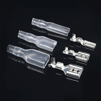 2.8MM 4.8MM 6.3MM with Transparent Sheath Inserted Spring 6.3mm Female Connector Terminal Faston with Insulator for Wire