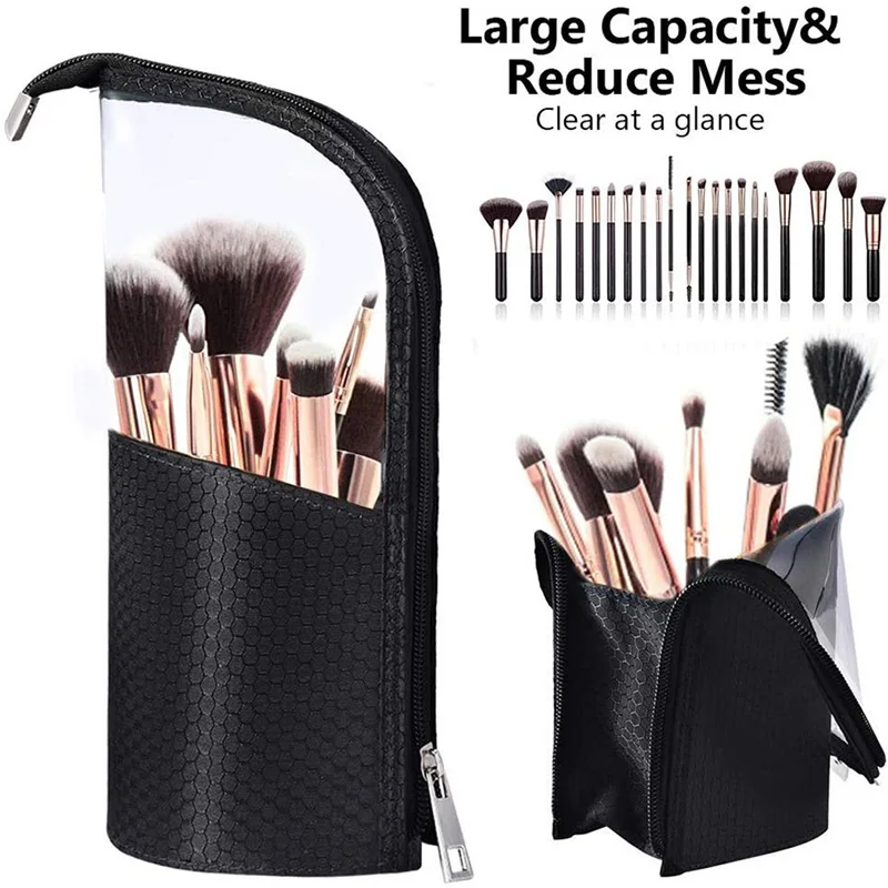 Makeup Brush Holder Eyebrow Brushes Case Dustproof Support for Waterproof Travel Portable Storage Bag Organizer Makeup Tools