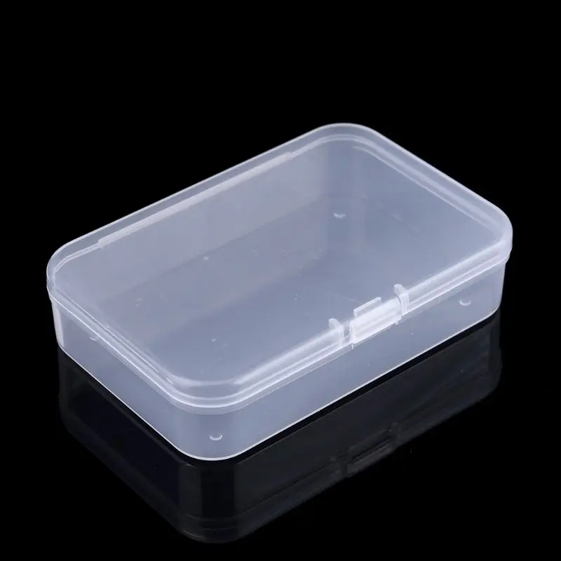 4XFA 2Pc Plastic Transparent Storage Box Collections Container Case Nail Tips Jewelry