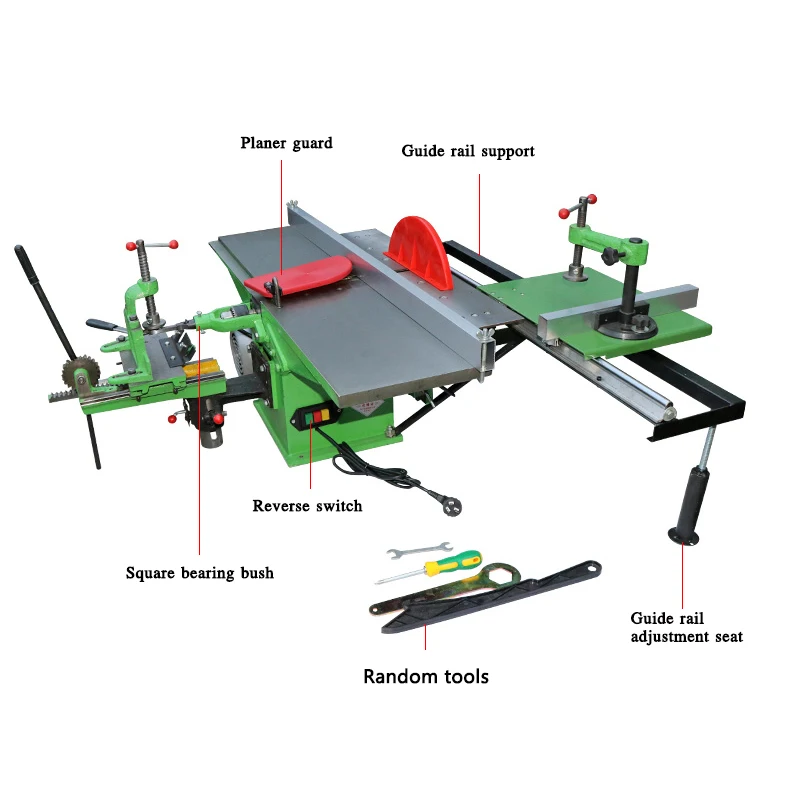 Multifunctional woodworking machine tool new desktop mechanical electric planer planer planer table saw 220-380v