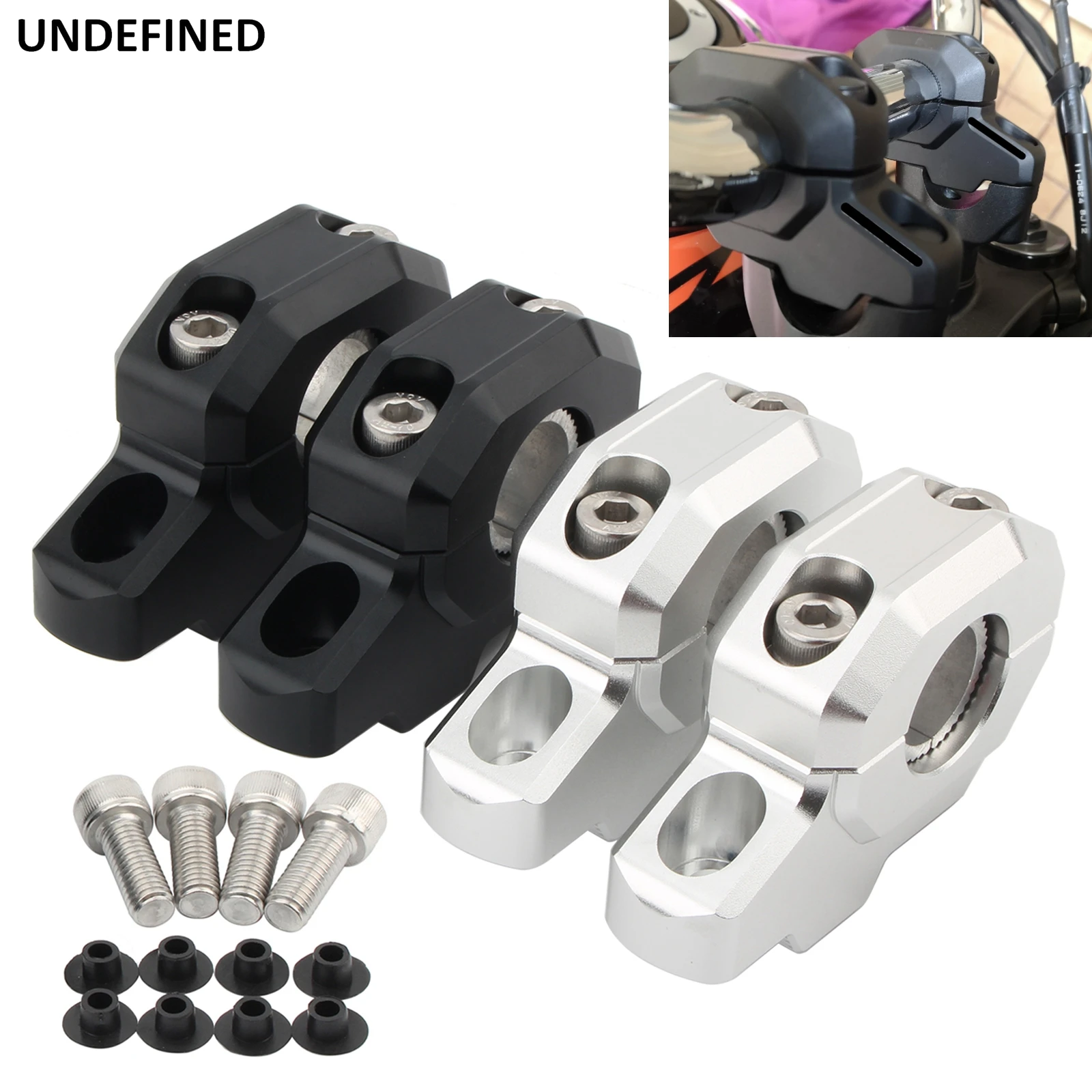 Handlebar Mount Riser Up 30mm Back Moved 21mm Motorcycle Extension Higher Adapter Kit For Yamaha Vmax CB Z650 GSX Street Bikes