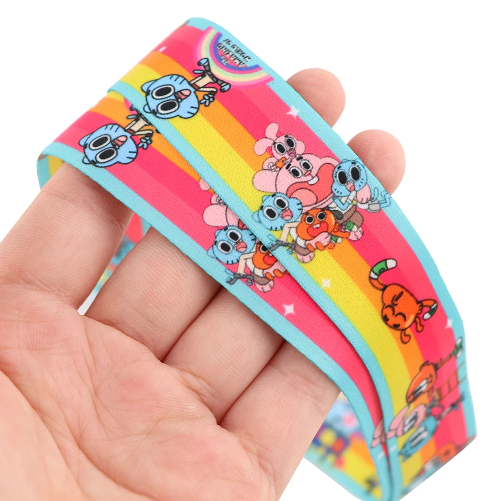 Flyingbee أنيمي الأحرف المفاتيح العلامات الشريط الرقبة الحبل ل مفاتيح بطاقة الهوية تمرير الصالة الرياضية الهاتف USB شارة حامل DIY بها بنفسك شنق حبل ...