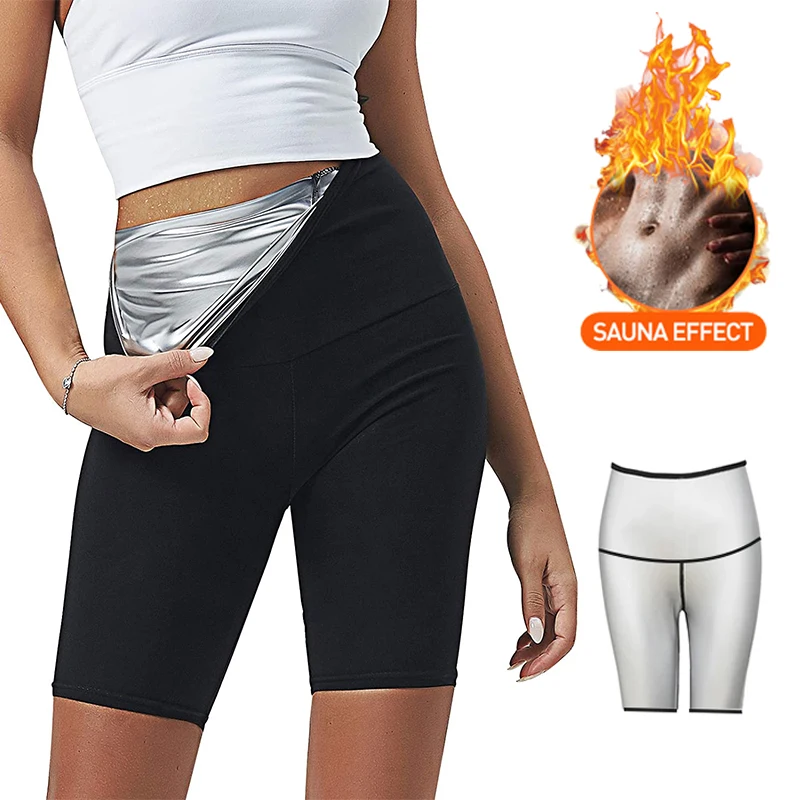 

Sauna Sweat Pants High Waist Shapewear Weight Loss Stretch Workout Gym Shorts Lower Body Shaper Sweatsuit Women Thermo Shaper