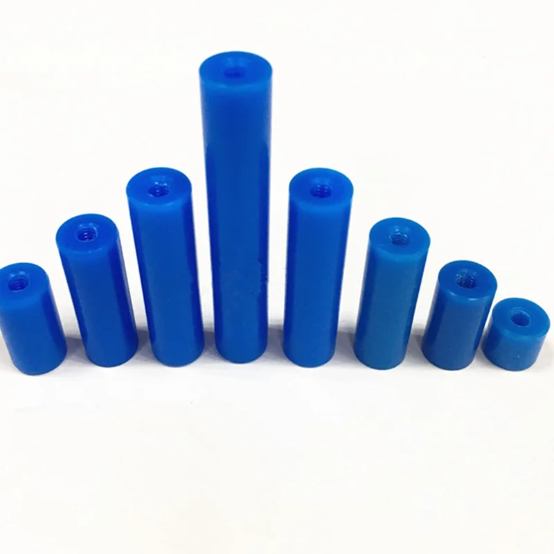 

50/100PCS Two Ends M4 Inner Teeth 10x20mm 10x30mm PCB Test Fixture Parts Plate POM Pressure Bar Blue POMs