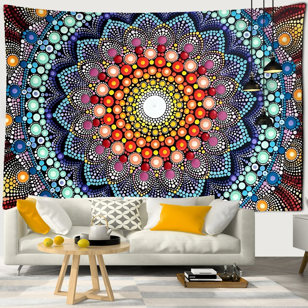 Seven Chakras Mandala Tapestry Wall Hanging Witchcraft Psychedelic Tapiz Hippie Art Background Cloth Home Decor