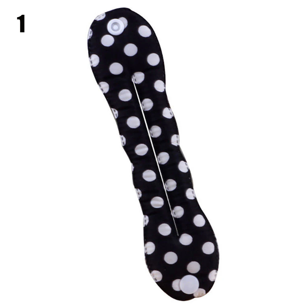 Fashion Women Sponge Hair Twist Styling Clip Stick Bun Maker Braid Magic Tool Hair Accessories Floral Polka Dot Female Hairband