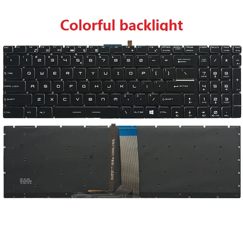 NEW US laptop keyboard For MSI MS-16H8 MS-16K4 MS-16K3 MS-16K2 US
