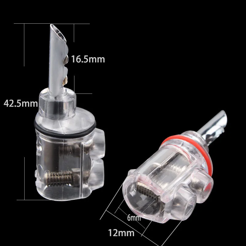 8Pcs Banana Plug Non-welding Audio Adapter HiFi Speaker Cable Connectors 8mm