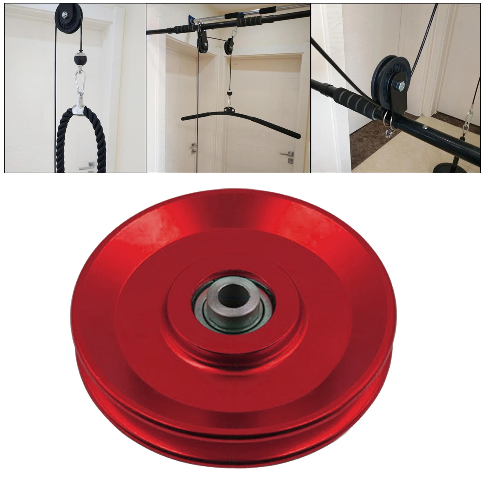 Alu-Seilrolle 90 Mm Für Kabelzug-Maschine – 6202RS Lager, Leise, Staubdicht, Für Fitnessstudio & Heimtraining