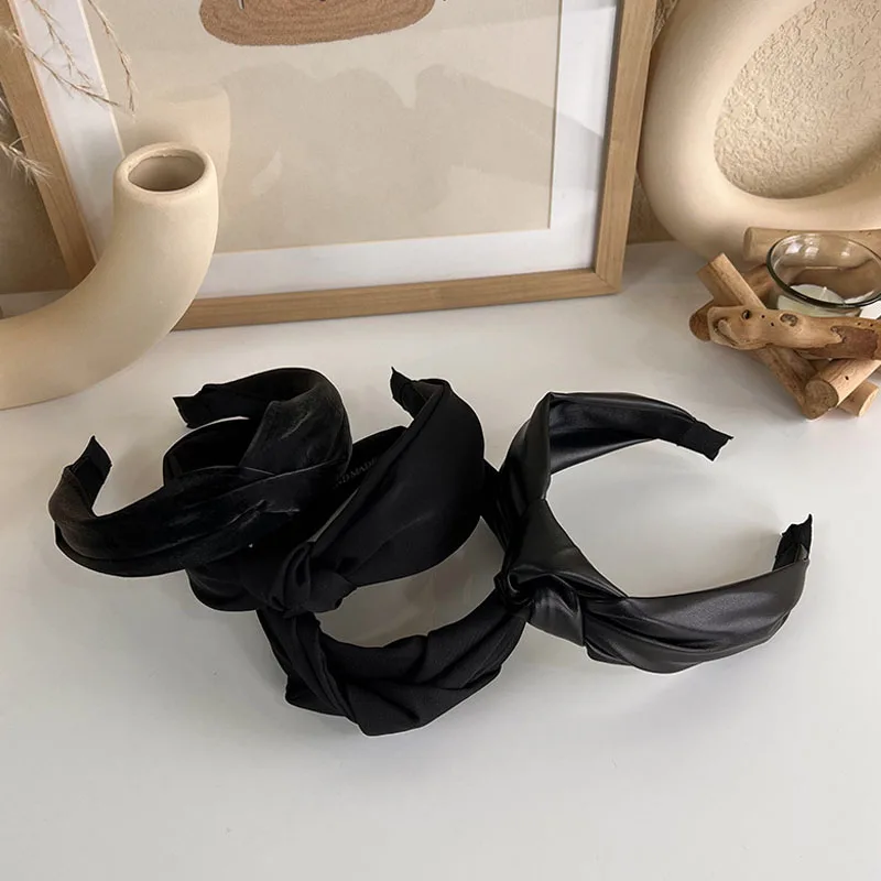 Fashion Wide Hair Bands For Women Headdress Black Color Headband Bezel Girls Hairband Hair Hoop Female Hair Accessories