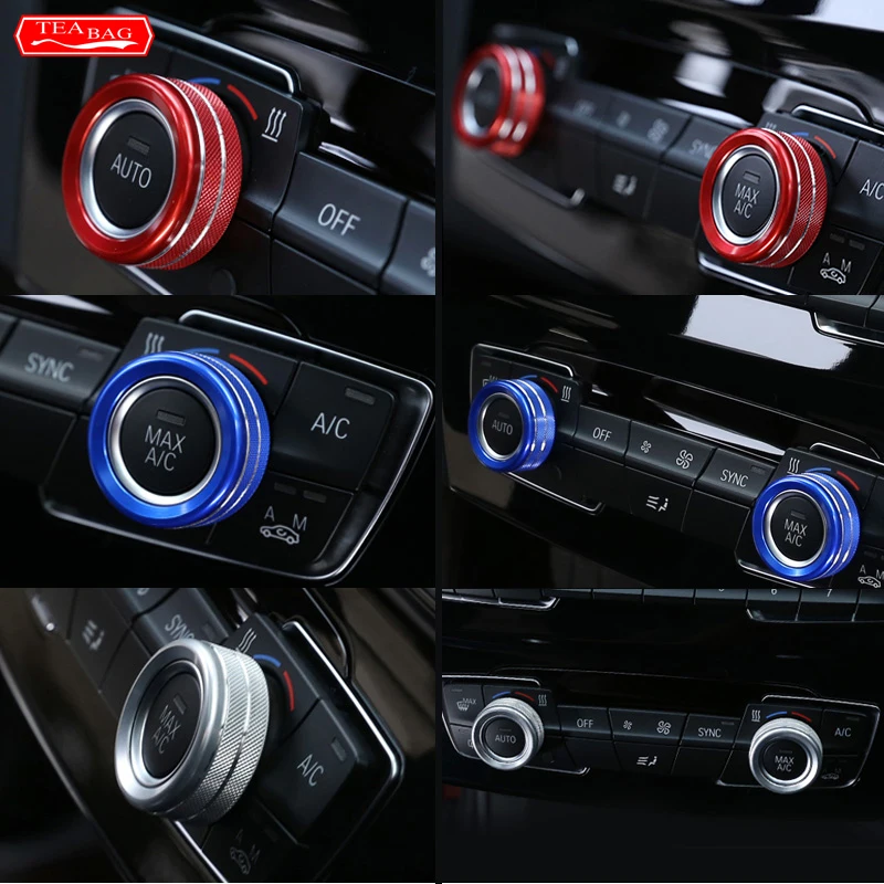 

Car Air Conditioning Sound Knob Audio Control Button Cover Decoration For BMW 1 2 3 3GT 4 Series X1 Car Styling Accessories