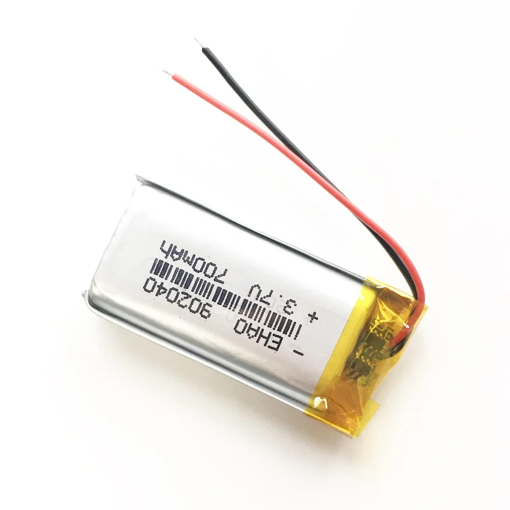 EHAO 902040 3.7V 700mAh litowo-polimerowa LiPo akumulator do Mp3 PAD DVD E-book głośnik LED na Bluetooth światło