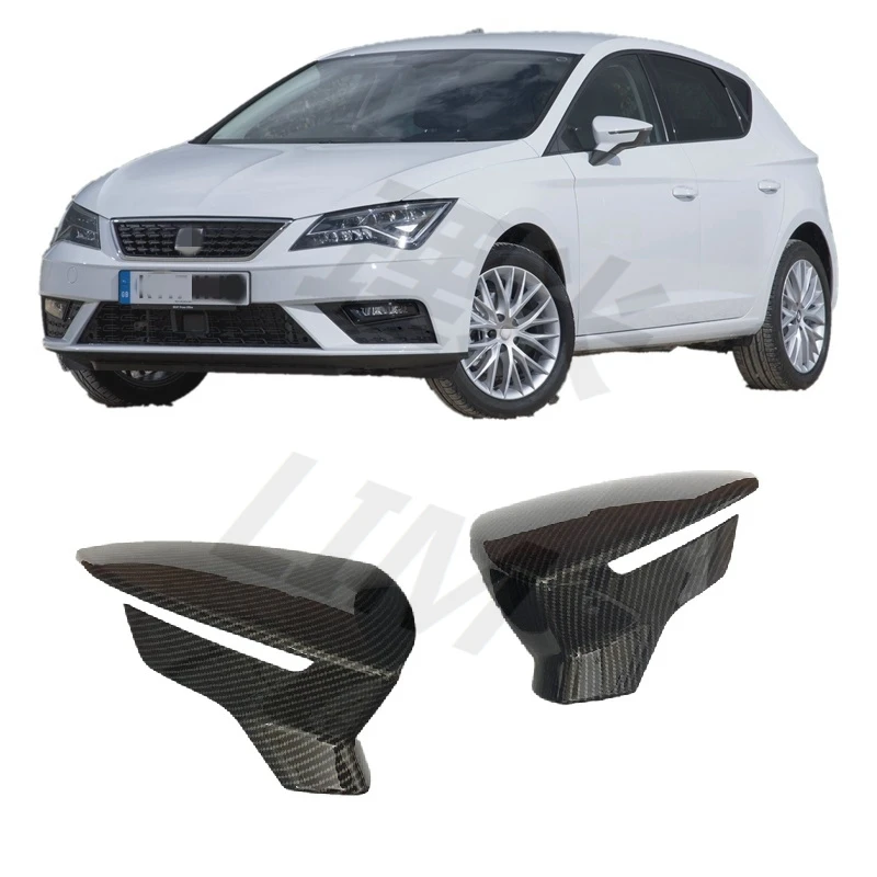 for Seat Leon 5F FR R Curpa MK3 1.2 1.6 2.0 2012 2013 2014 2015 2016 2017 2018 Carbon Fiber Hydro Dipped Rearview Mirror Cover