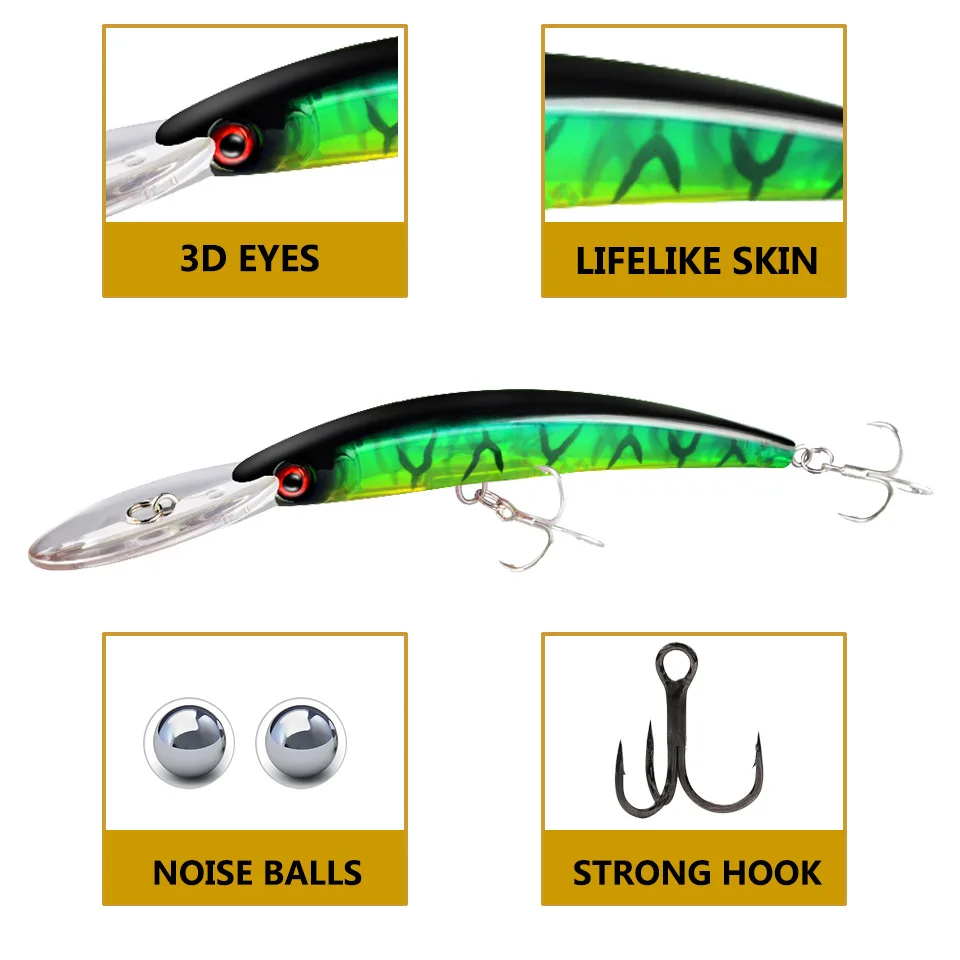 1PCS Minnow Fishing Lure Minnow17cm 24g Laser Crankbait Hard Bait Wobblers Peche Trolling Bait Isca Artificial Fishing tackle