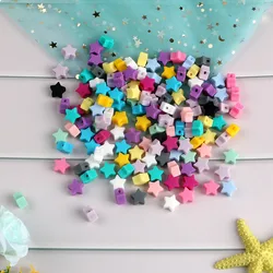 Kovict 30pc Mini Star Silicone Beads Food Grade Silicone Pendants DIY Jewelry Necklace Bracelet Accessories