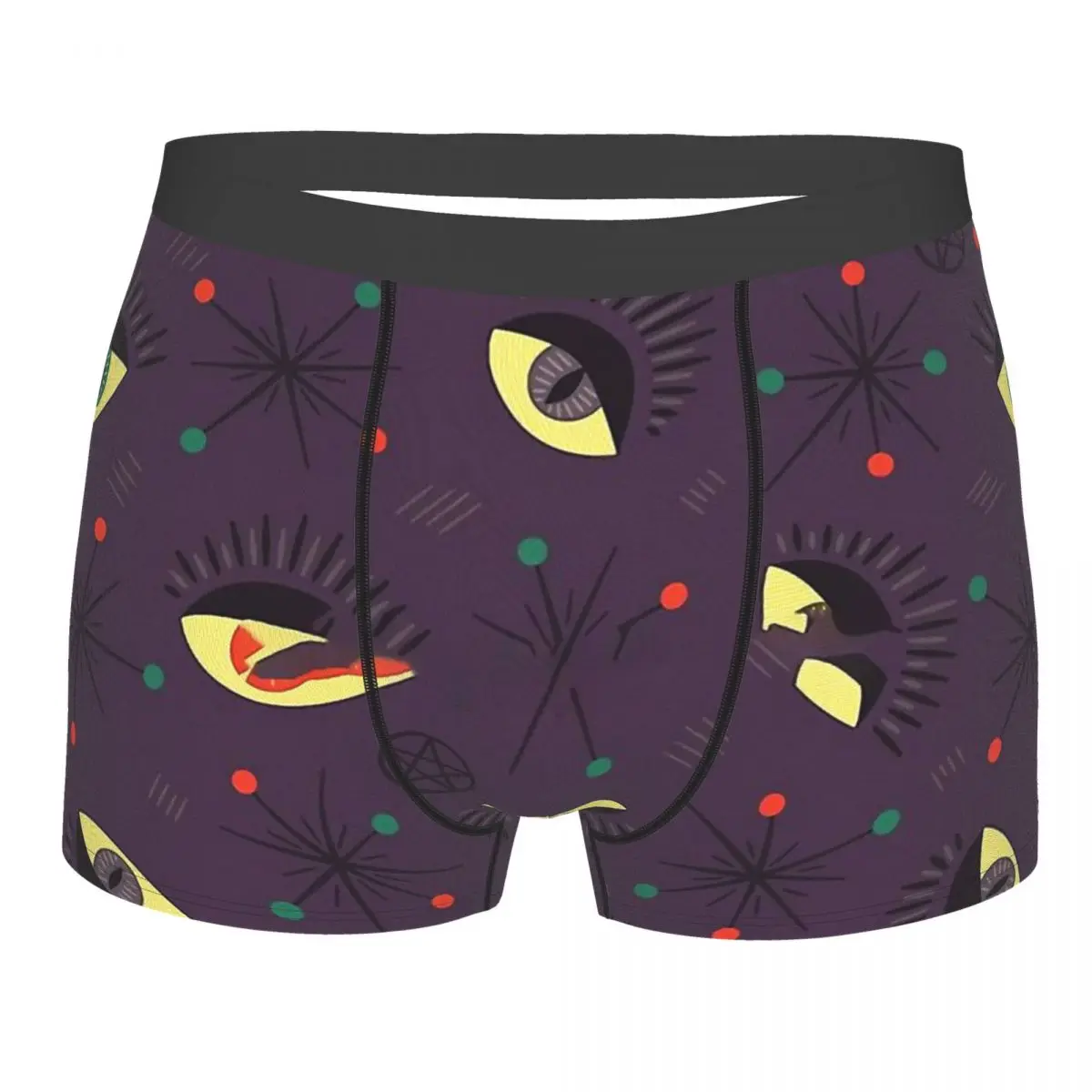 Reptile Witch Eyes Retro Pattern Goth 1980s Subculture Rock Romance Underpants Breathbale Panties Man Underwear Comfortable