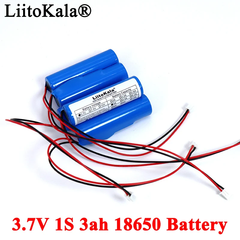 1/2/4Piece 3.7V 18650 Lithium Battery Pack 1S 3000mAh Fishing LED Light Bluetooth Speaker 4.2V Emergency DIY batteries with PCB