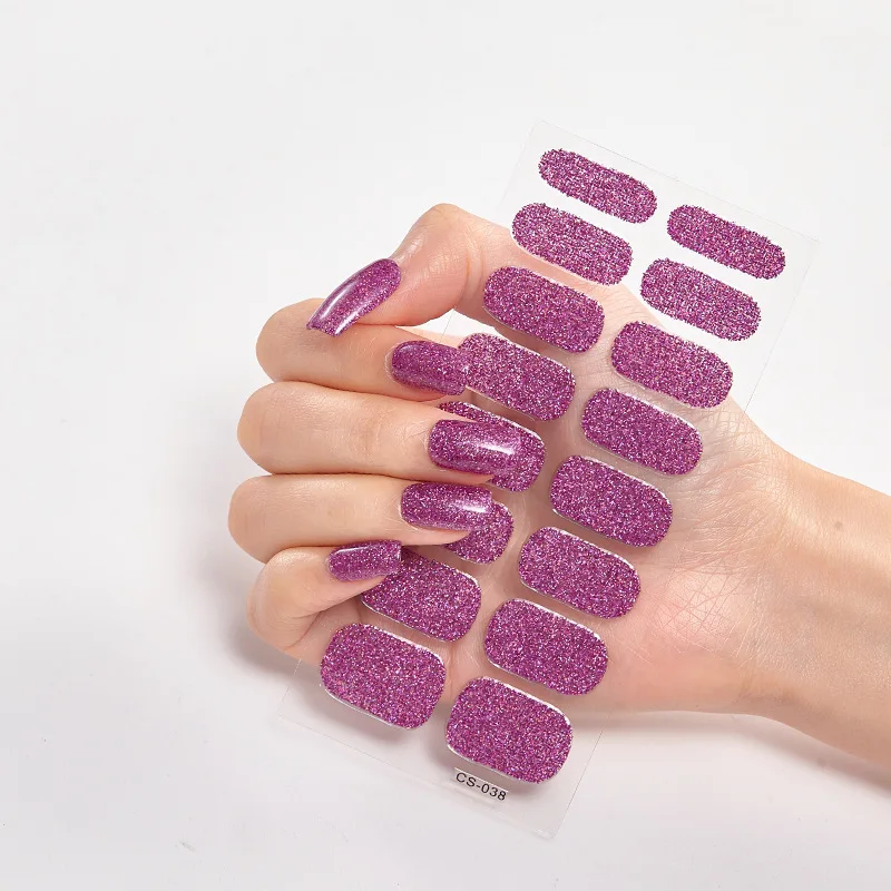 

Full Beauty Sticker For Nails Manicure Decoracion Glitter Series Powder Sequins Nail Sticker set Nail Designs Nailart Sticker