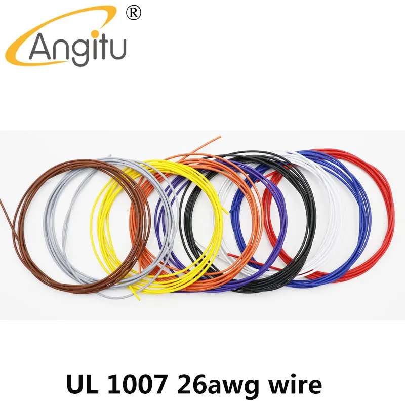 

Angitu PVC UL 1007 26AWG Электронный провод 1,3 мм 7*0,16 Кабельные провода Оранжевый для кабеля DIY как вентилятор/кабель передней панели, кабель игрушечного автомобиля
