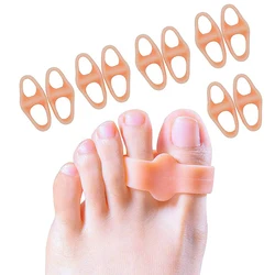 2Pcs Gel Teen Separator Strooier Bunion Hallux Valgus Corrector Duim Vinger Correctie Straightener Voetverzorging Tool Teen Spacer