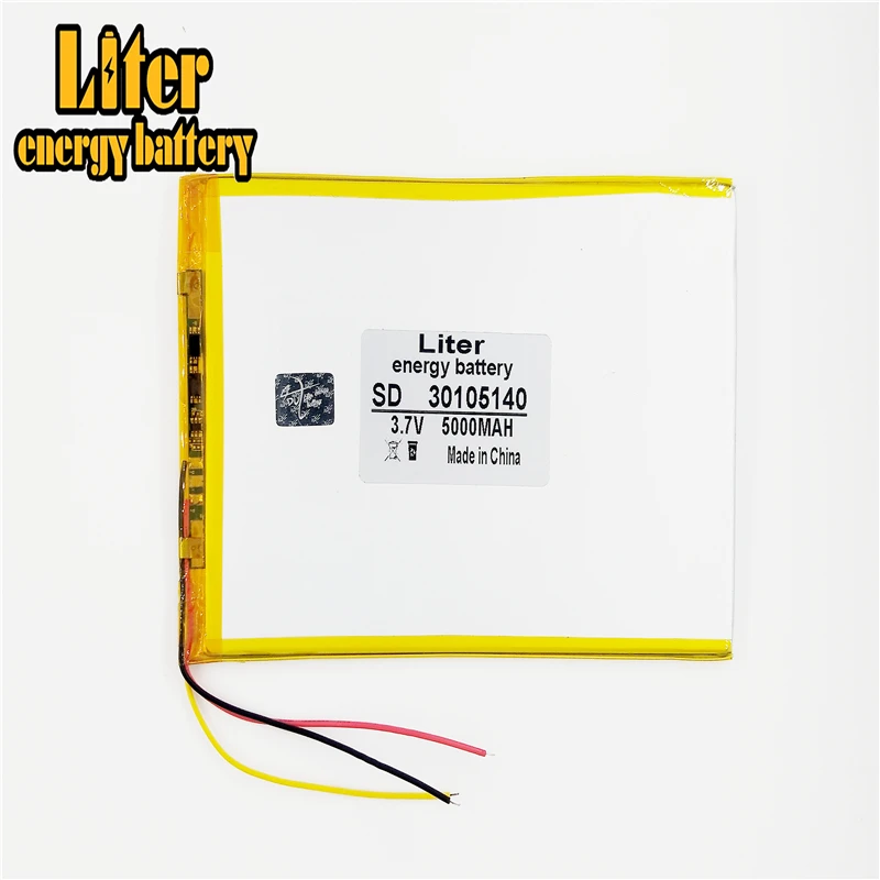 3-liniowy 3,7 V 30105140 28105140   Bateria litowo-polimerowa 5000 mAh z wysokiej jakości akumulatorem litowo-jonowym do tabletu PC