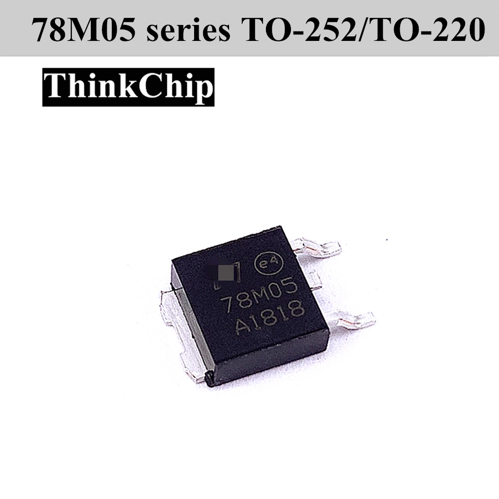 (10 pcs) L78M05CT 78M05 78M05A T0252/TO220 three-port current positive fixed voltage regulator