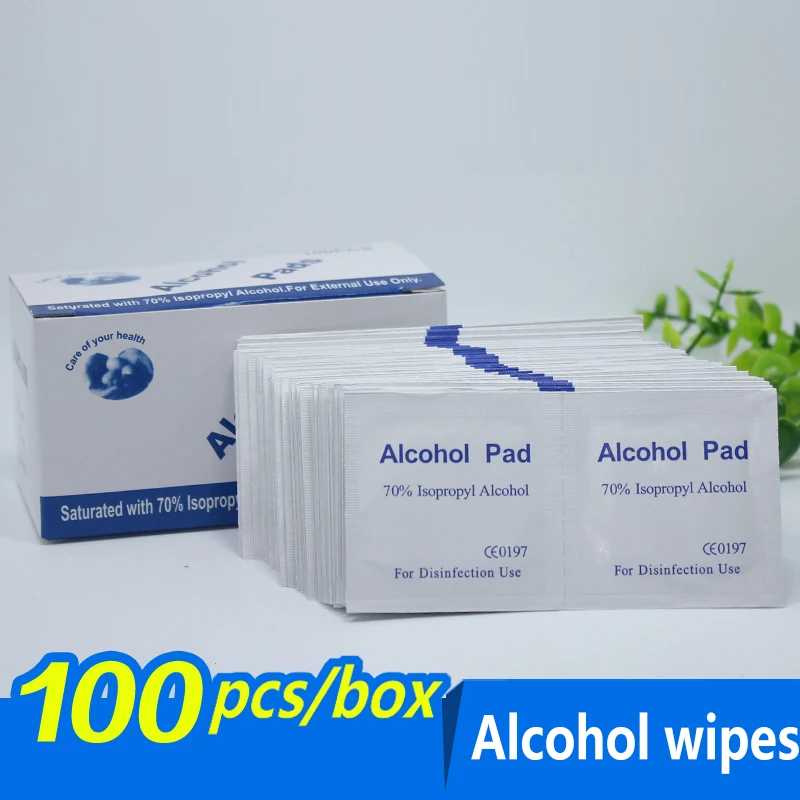 100 teile/los Swap Prep Pad Nass Wischen Alkohol Wischen für Antiseptische Sauber Hautpflege Schmuck Handy Sauber
