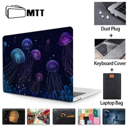 MTT Laptop Case For Macbook Air 13 M1 13.6 M2 Pro 13 14 15 16 inch Retina Plastic Hard Cover Shell With Laptop Bag 2022 2023