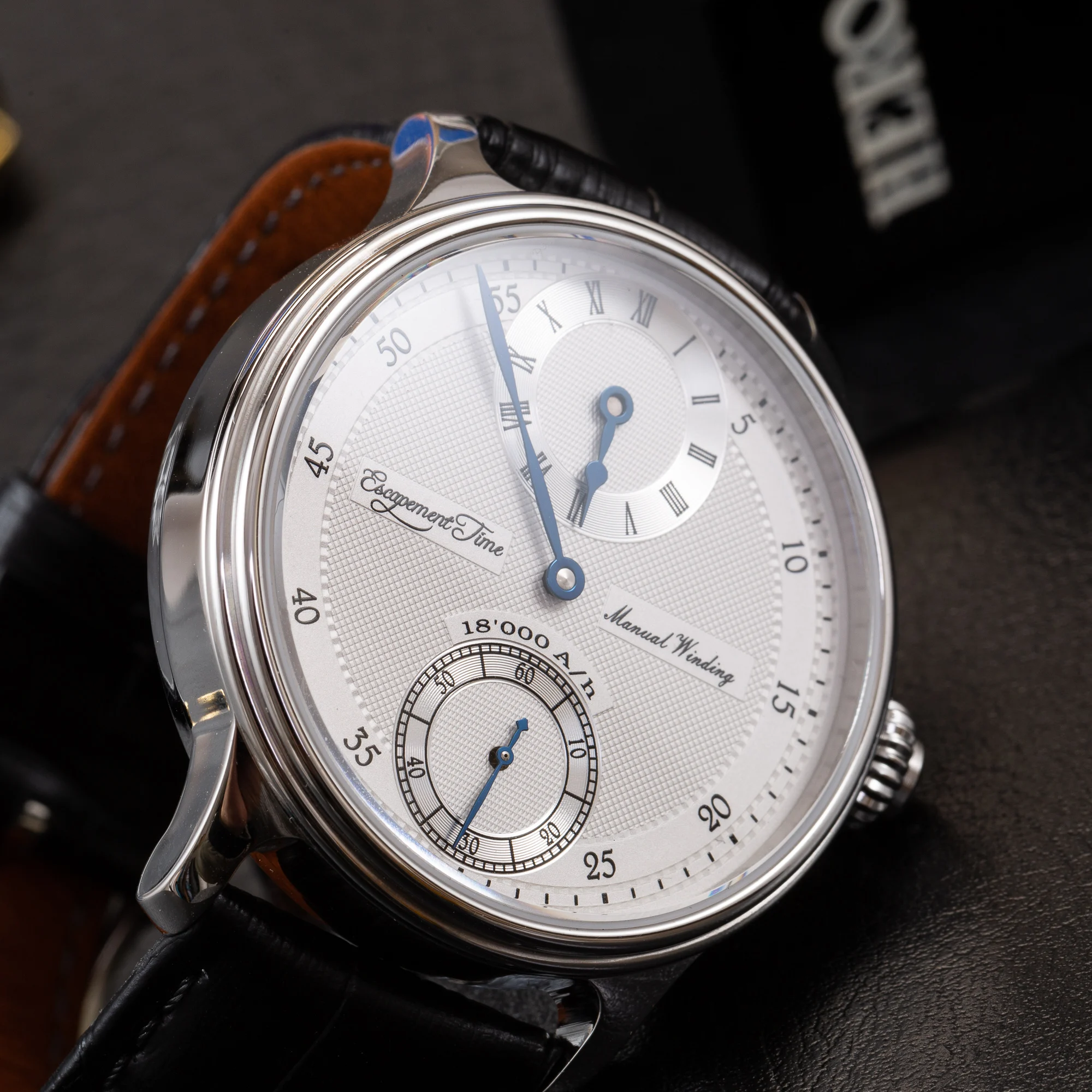 【Escapement Time】ETA6498 Movement Regulator Sapphire Heat Treatment Hand 42mm Case