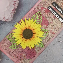 Alinacutle Metal Cutting Dies Cut 3pc Sunflower Floral Scrapbooking Paper Craft Handmade Album Card Punch Art Cutter