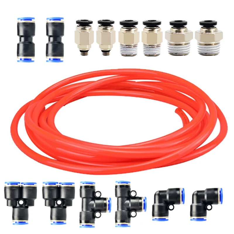 Imagem -05 - Kit de Tubo Pneumático de ar 10 mm od 6.5 mm id Poliuretano Mangueira de ar Kit de Tubo de 10 m m Tubo Pneumático Compressor de Tubo de ar